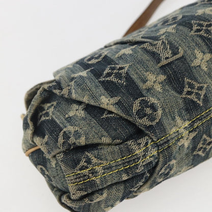 Louis Vuitton Pleaty Raye Handbag Striped Monogram Denim, BLUE, DENIM_JEANS, Shoulder bag