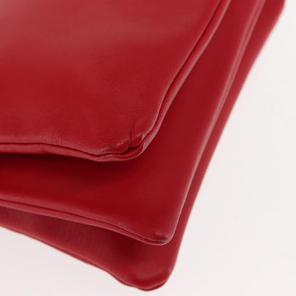 Celine Trio Crossbody Bag Leather, RED, LEATHER, Crossbody bag