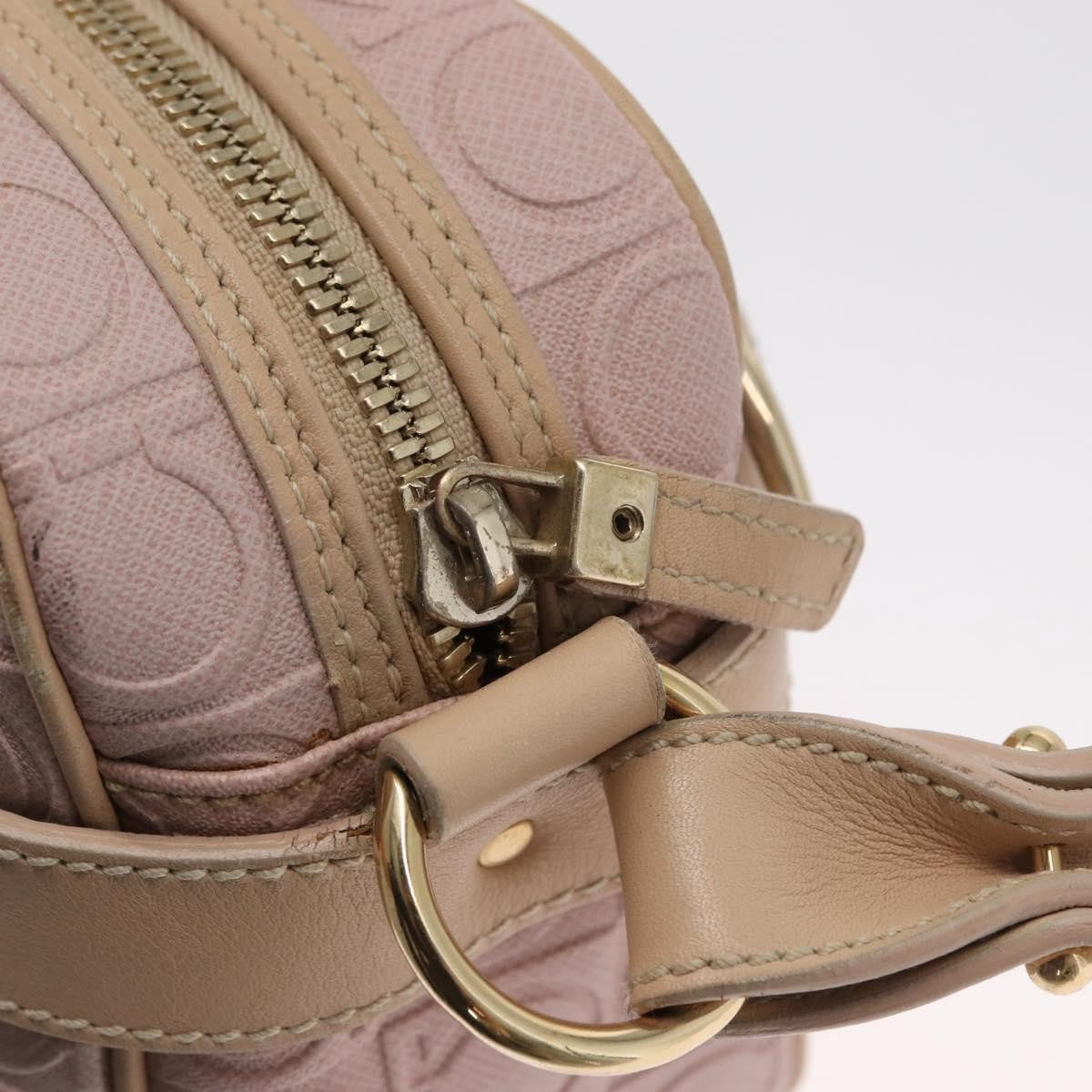 Salvatore Ferragamo Gancini Shoulder Bag Leather, PINK, LEATHER, Shoulder bag