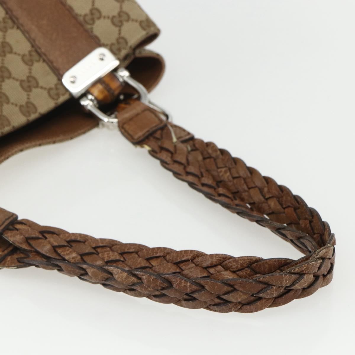 Gucci Bamboo Bar Tote GG Canvas, BEIGE, CANVAS, Tote bag