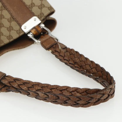 Gucci Bamboo Bar Tote GG Canvas, BEIGE, CANVAS, Tote bag