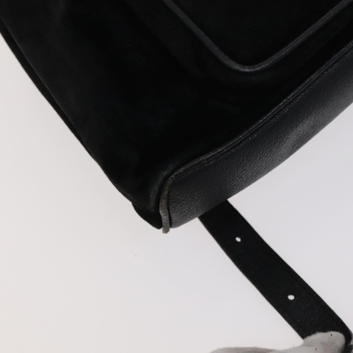 Gucci Gucci bamboo backpack daim, Black, Suede, Backpack