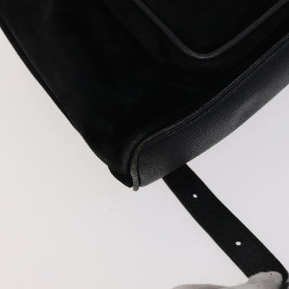 Gucci Gucci bamboo backpack daim, Black, Suede, Backpack