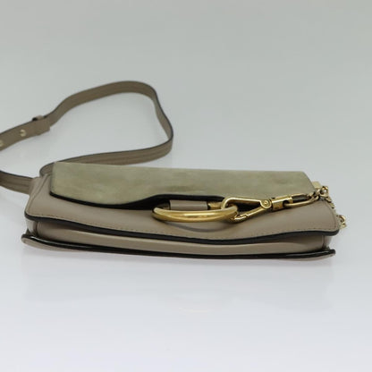 Chloe Faye Crossbody Leather and Suede, GRAY, SUEDE, Shoulder bag
