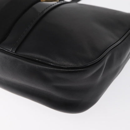 Salvatore Ferragamo Vala Shoulder Bag Leather, BLACK, LEATHER, Shoulder bag