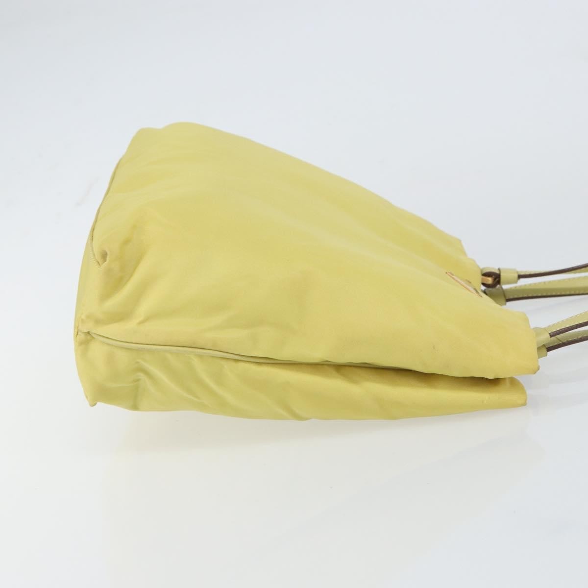 Prada Vintage Tote Nylon, Yellow, Nylon, Tote Bag