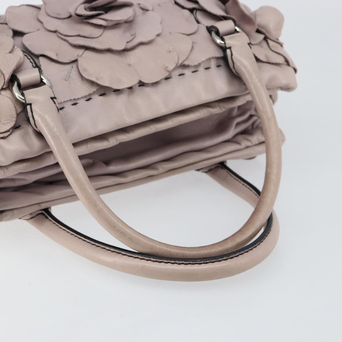 Valentino Garavani Rose Handbag Leather, PURPLE, LEATHER, Handbag
