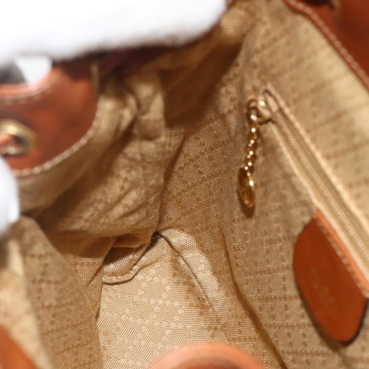 Gucci Vintage Bamboo Backpack Leather, Brown, Leather, Backpack