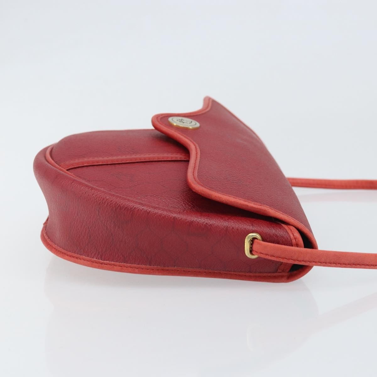 Christian Dior Vintage Honeycomb Shoulder Bag Canvas, RED, PVC, Shoulder bag