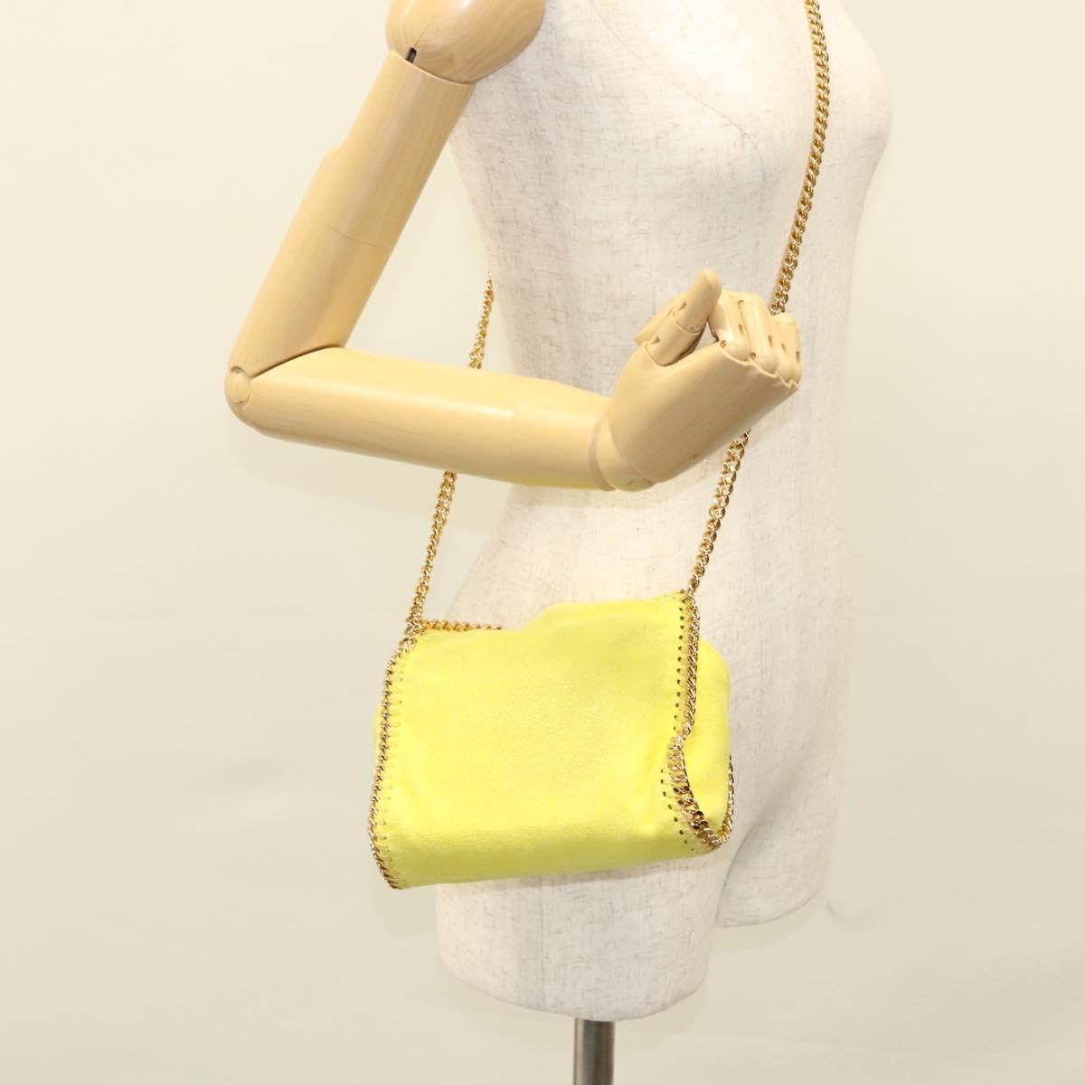 Stella McCartney Falabella Fold Over Crossbody Bag Suede, YELLOW, SUEDE, Crossbody bag