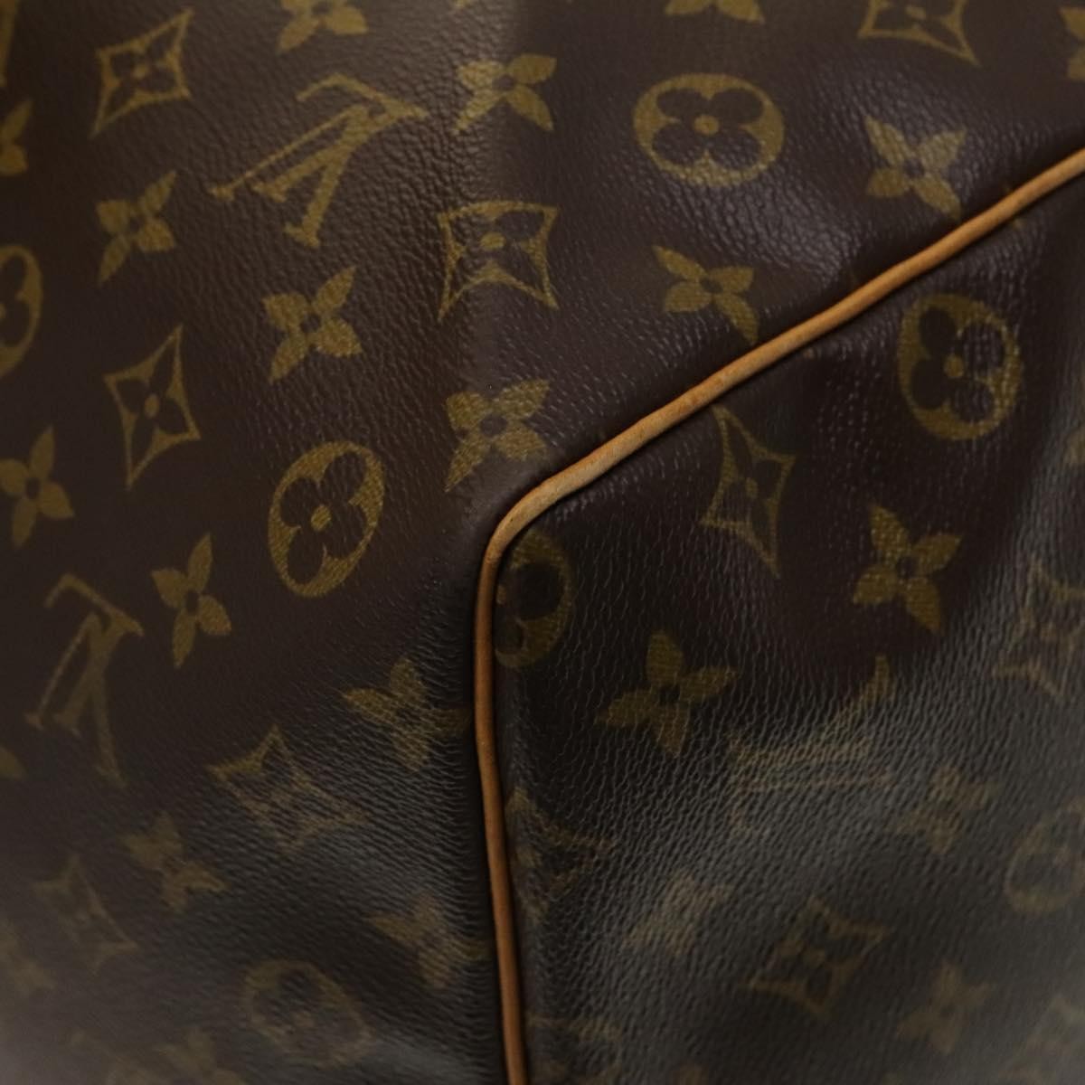 Louis Vuitton Keepall Bag Monogram Canvas, BROWN, CANVAS, Travel bag