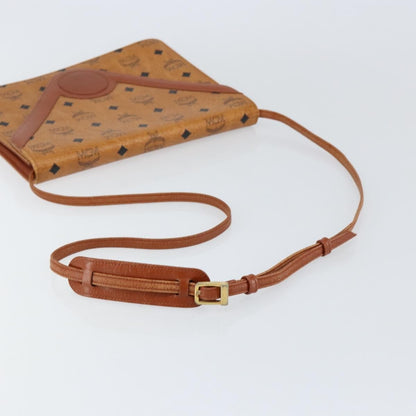MCM Visetos Shoulder bag Canvas and Leather, BROWN, CANVAS, Shoulder bag