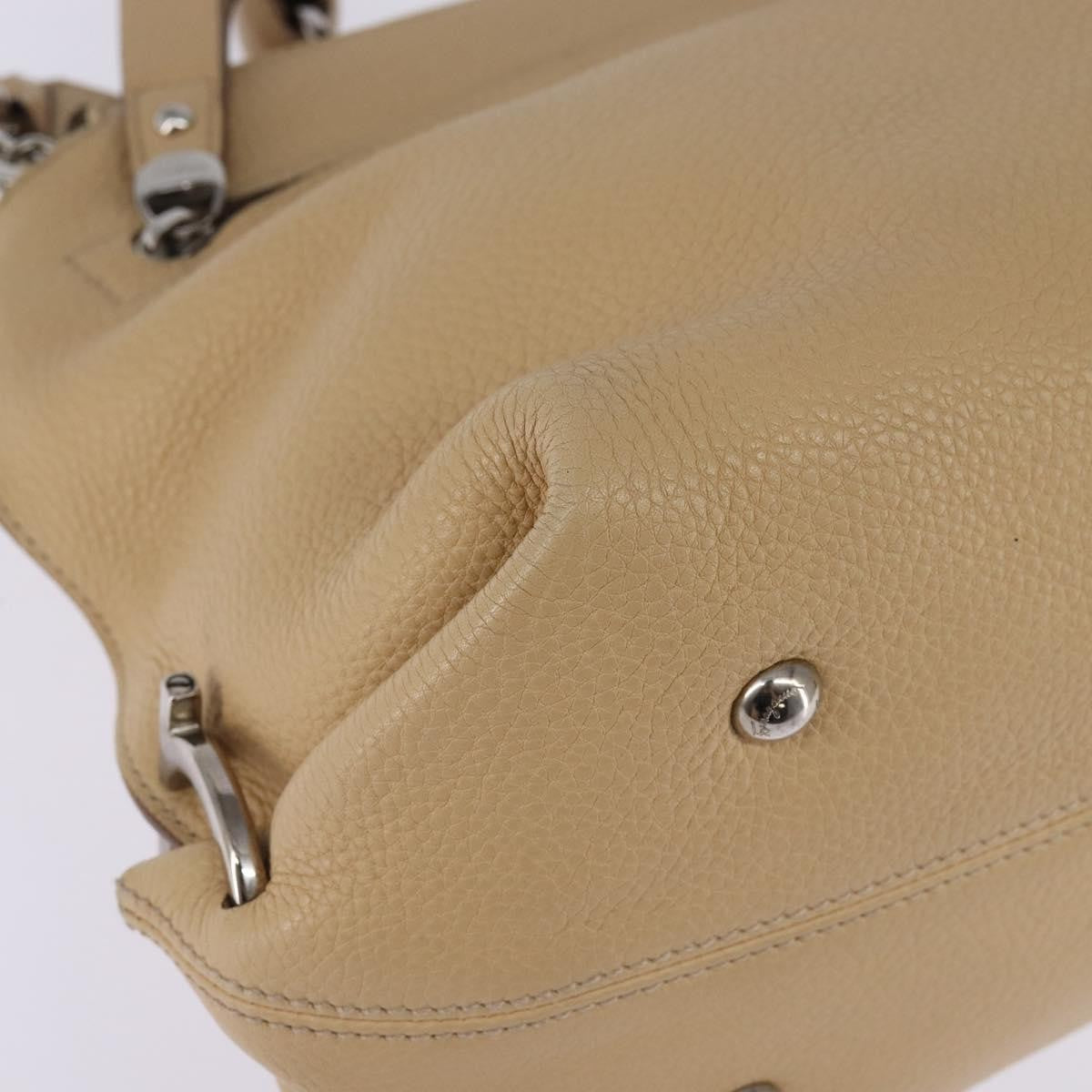 Salvatore Ferragamo Sofia Satchel Grainy Leather, BEIGE, LEATHER, Handbag