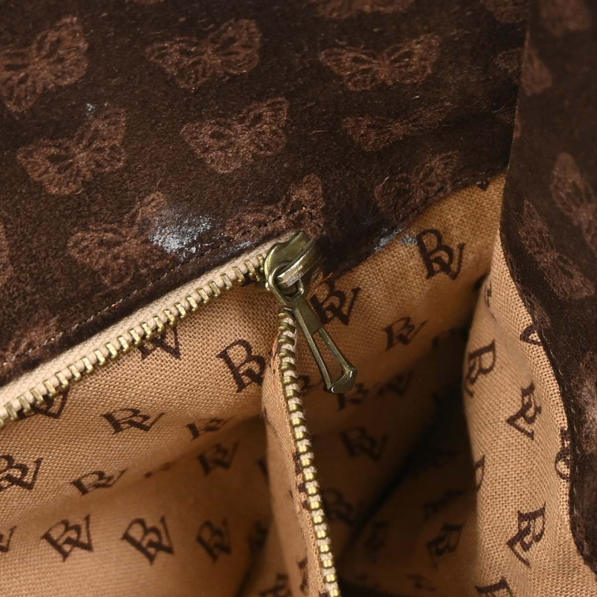 Bottega Veneta Butterfly Handle Tote Suede, BROWN, SUEDE, Tote bag