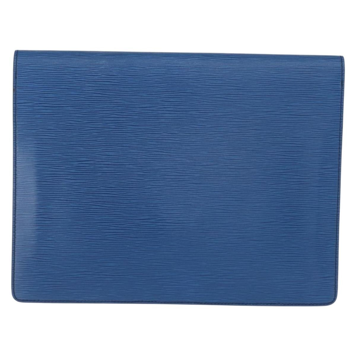 Louis Vuitton Porte-Documents Senateur Bag Epi Leather, BLUE, LEATHER, Clutche & pouche