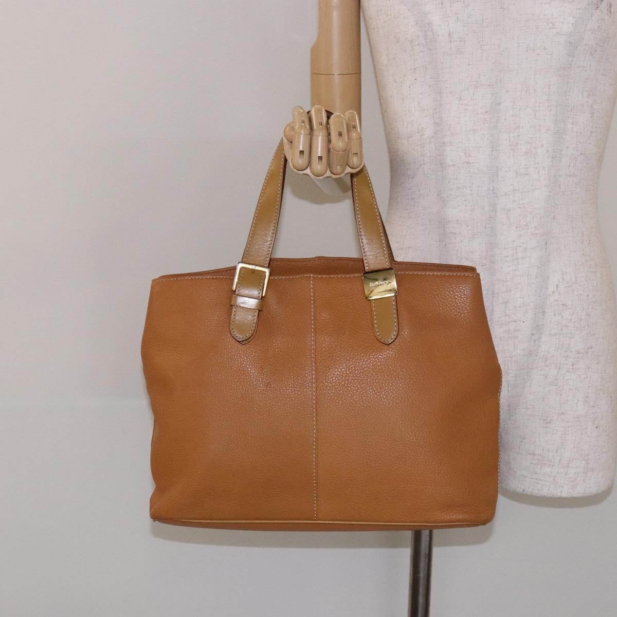 Burberry Handle Tote Leather, BEIGE, LEATHER, Tote bag