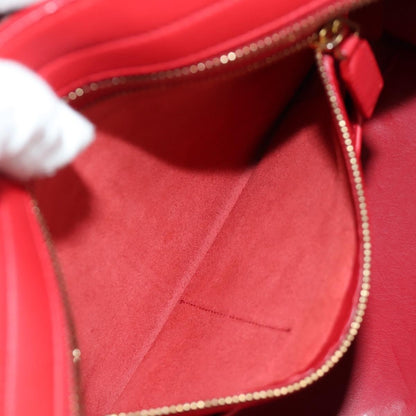Saint Laurent Classic Y Cabas Leather, RED, LEATHER, Handbag