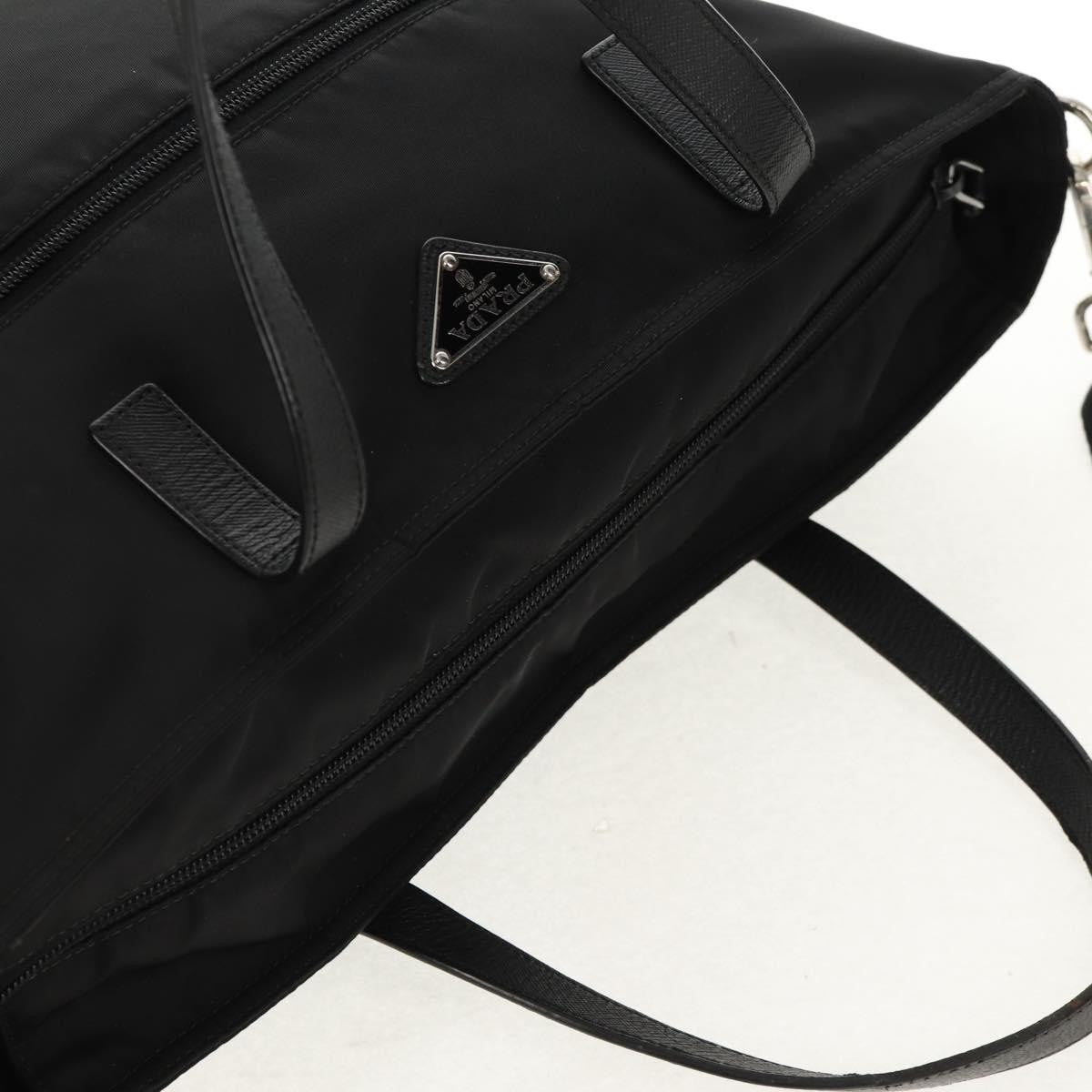 Prada Vintage Tote Tessuto, BLACK, NYLON, Tote bag