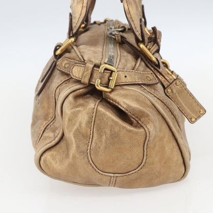Chloe Pure Paddington Satchel Leather, GOLD, LEATHER, Handbag