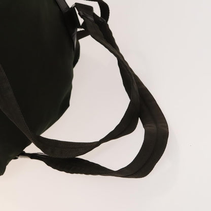 Prada Vela Double Front Pocket Backpack Tessuto with Saffiano Leather, Khaki, Nylon, Backpack