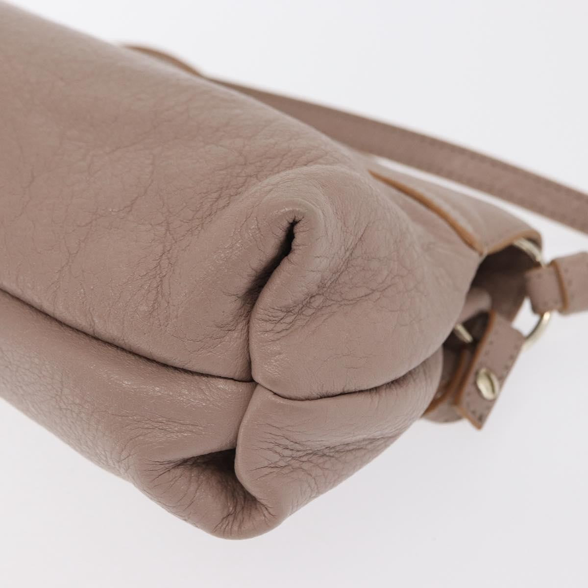Chloe Lily Shoulder bag Leather, BEIGE, LEATHER, Handbag