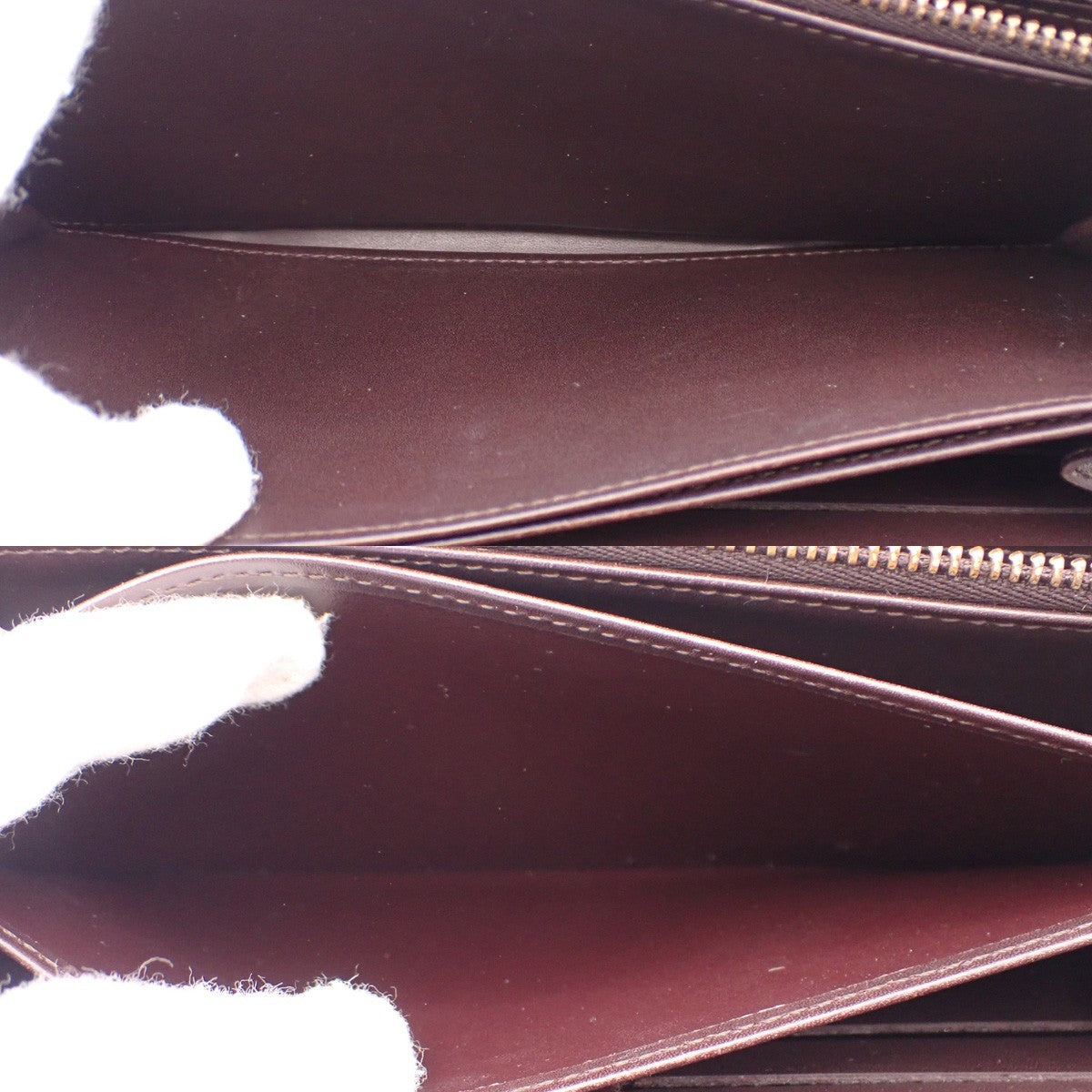 Louis Vuitton Zippy Compact Wallet Monogram Vernis, BURGUNDY, PATENT_LEATHER, Wallets