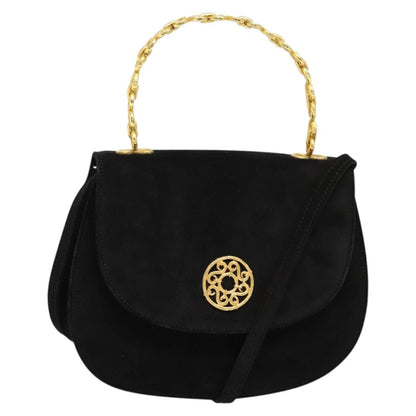 Celine Handbag Suede, BLACK, SUEDE, Handbag