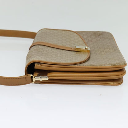 Celine Macadam Shoulder Bag PVC Leather, BEIGE, CANVAS, Shoulder bag