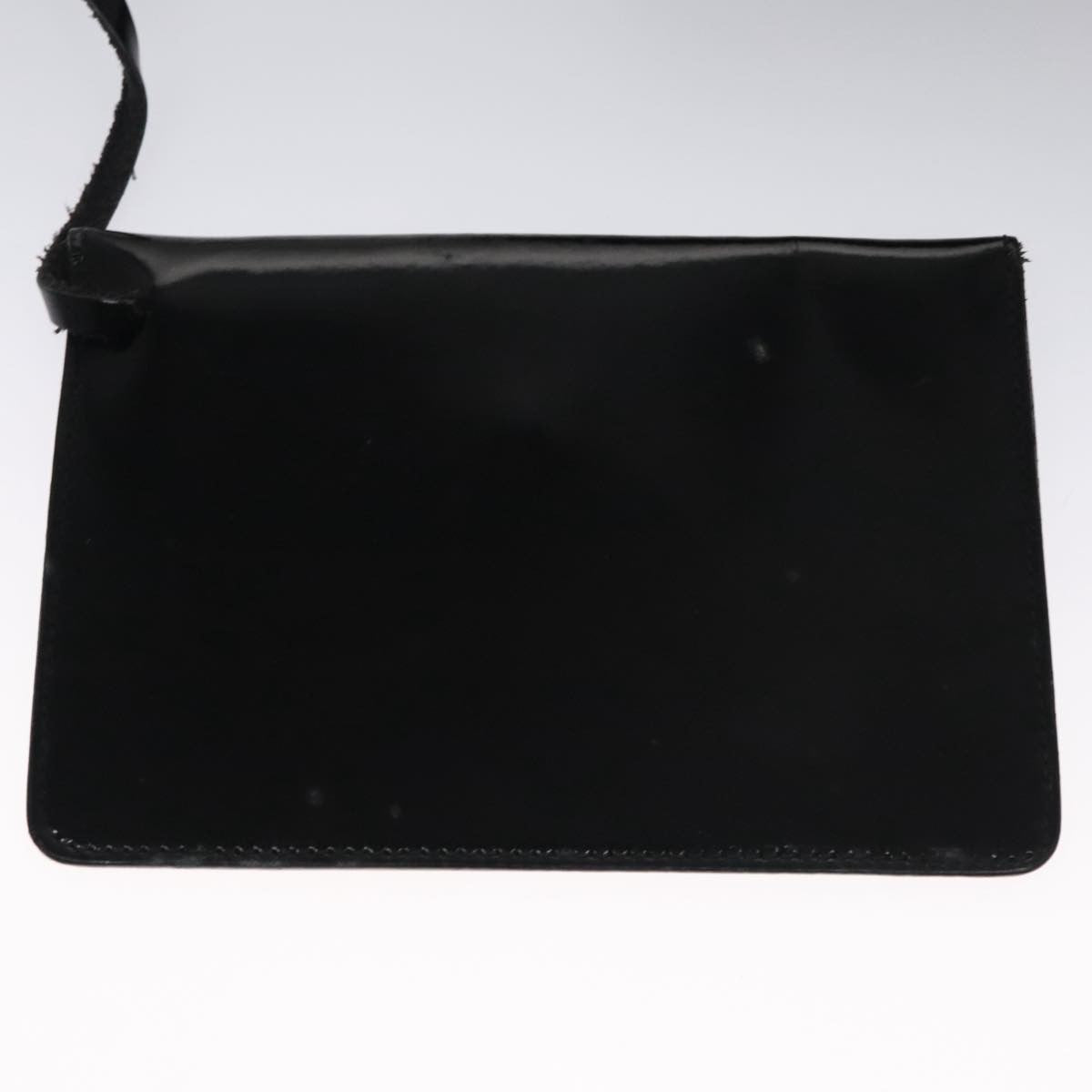 Salvatore Ferragamo Gancini Wristlet Clutch Leather, BLACK, EMERALD, Clutche & pouche