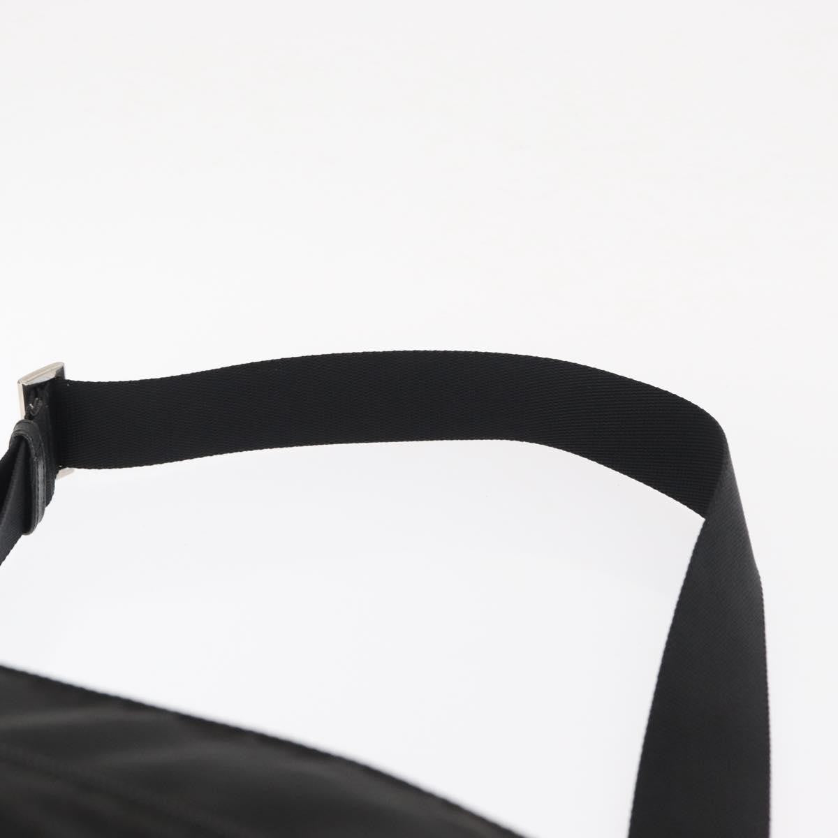 Prada Front Pocket Messenger Bag Tessuto, Black, Nylon, Shoulder Bag
