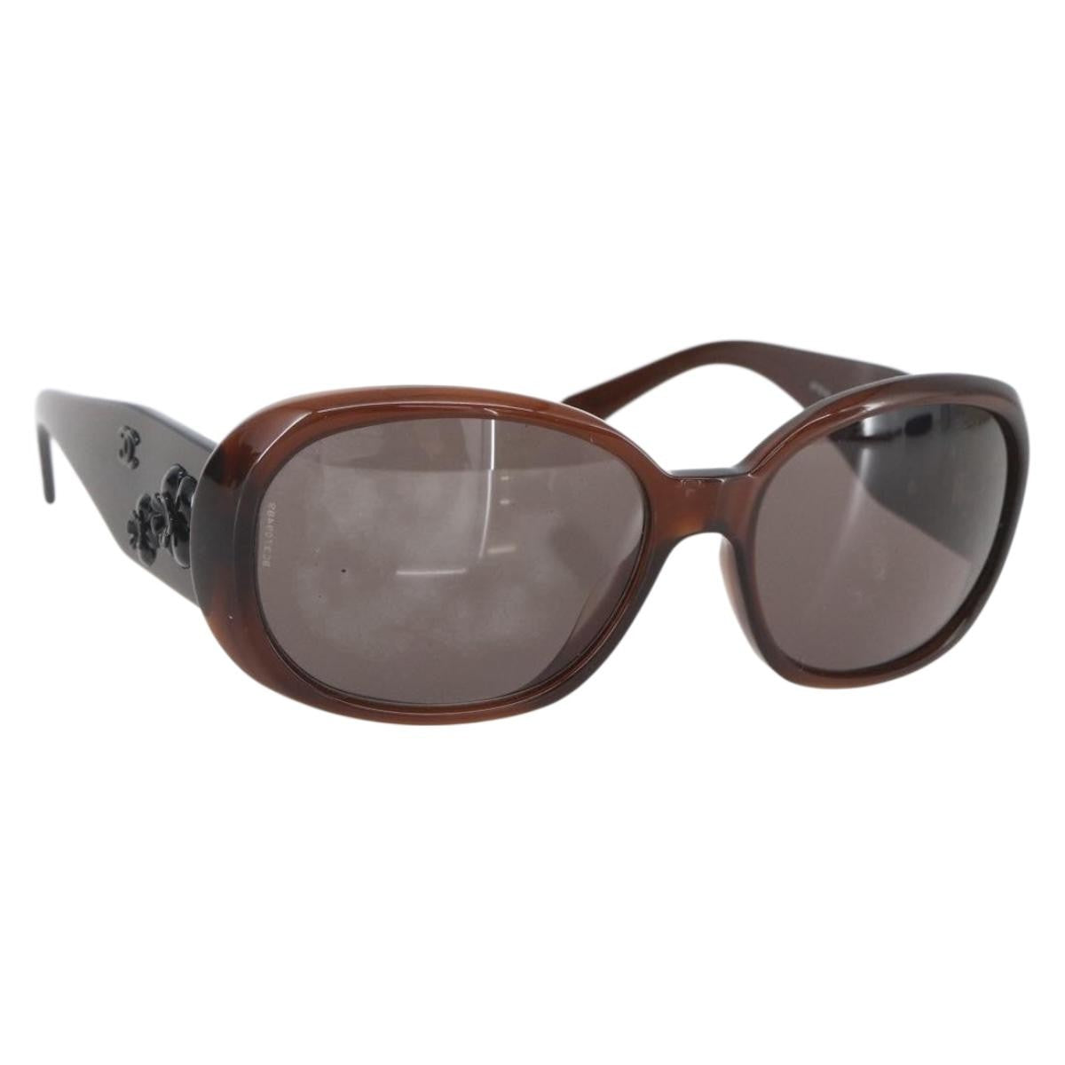 Chanel Camélia sunglasses Plastic, Brown, Plastic, Sunglasses
