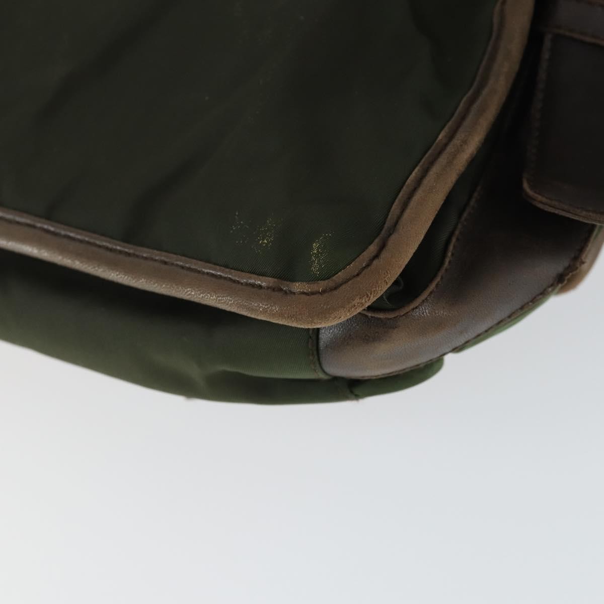Prada Vintage Shoulder Bag Nylon and Leather, GREEN, NYLON, Shoulder bag