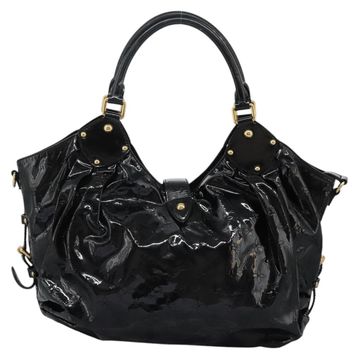Louis Vuitton L Hobo Surya Leather, Black, Patent Leather, Handbag