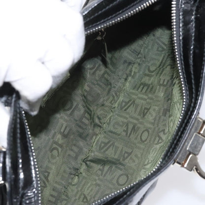 Salvatore Ferragamo Marisa Satchel Patent leather, BLACK, PATENT_LEATHER, Shoulder bag