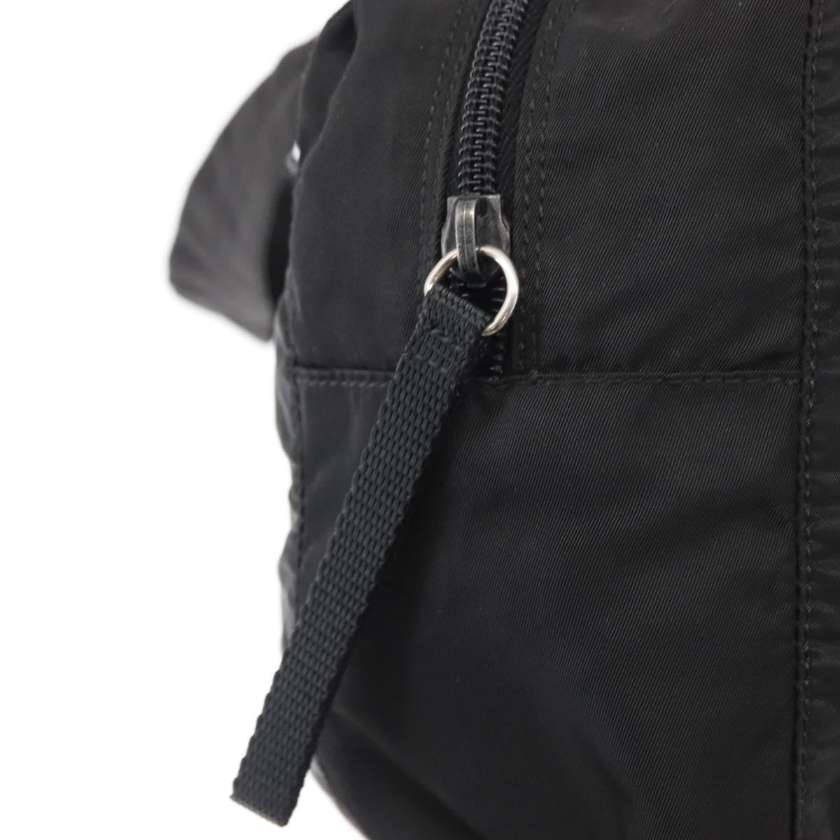 Prada Vintage Zip Handbag Tessuto, BLACK, NYLON, Handbag