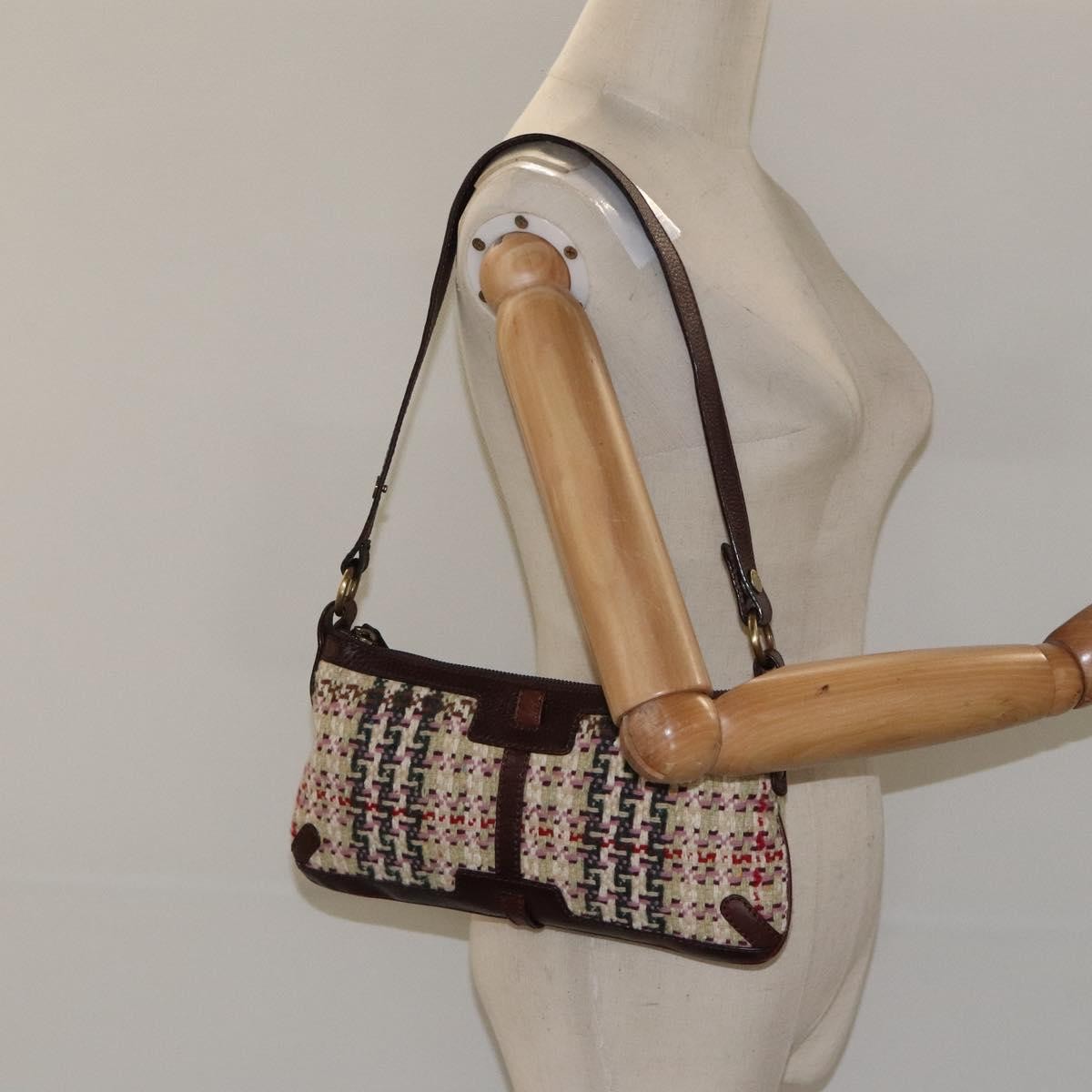 Burberry Vintage Shoulder Bag Wool, BEIGE, WOOL, Shoulder bag