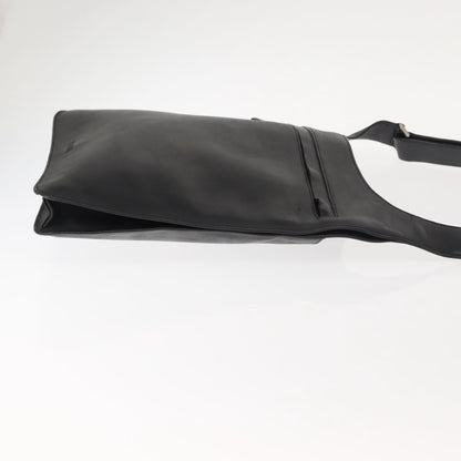 Prada Zip Messenger Bag Saffiano Leather, BLACK, LEATHER, Shoulder bag