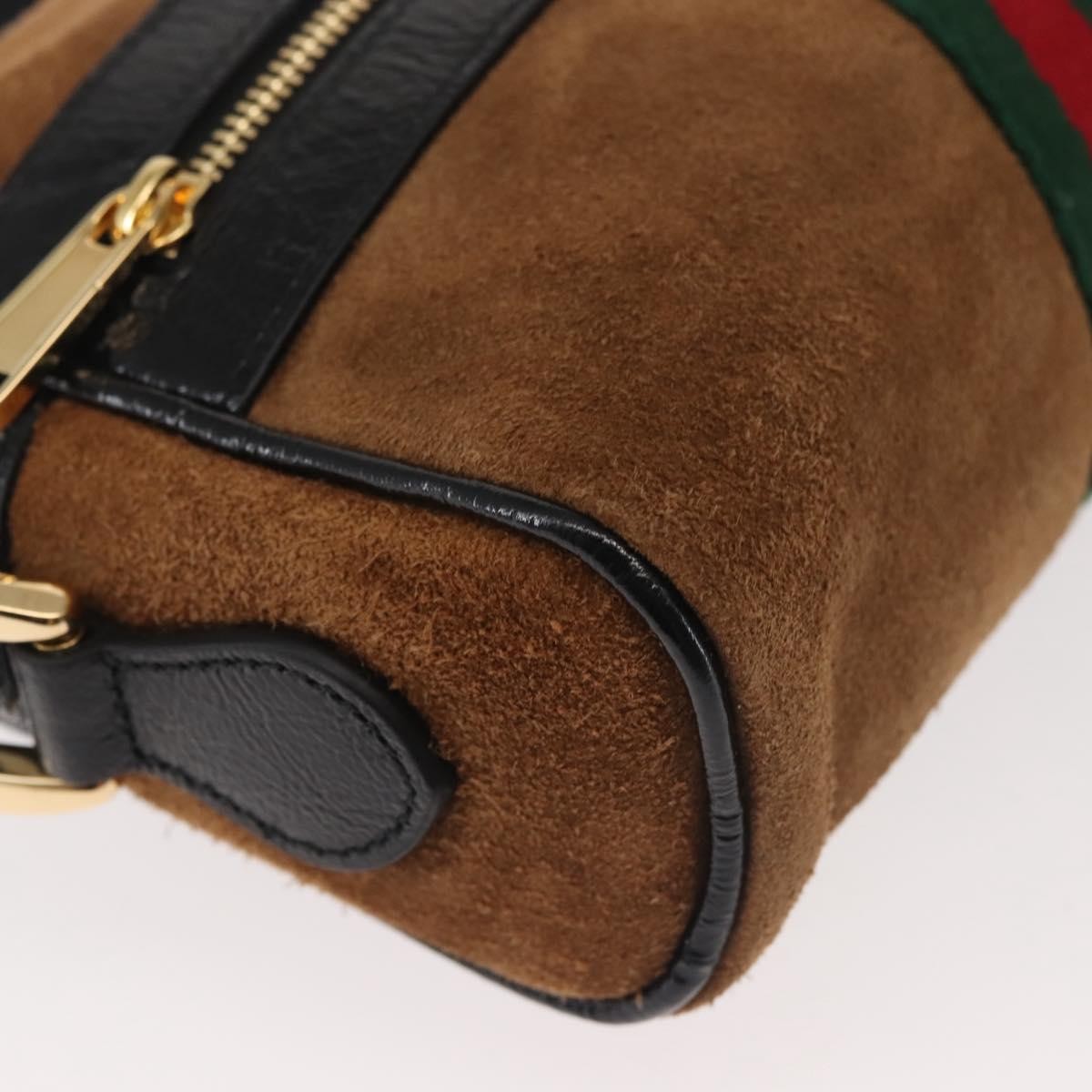 Gucci Ophidia Shoulder Bag Suede, BROWN, SUEDE, Shoulder bag