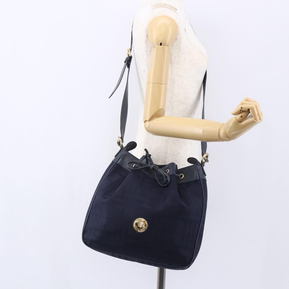 Burberry Vintage Shoulder Bag Nylon, NAVY, NYLON, Shoulder bag