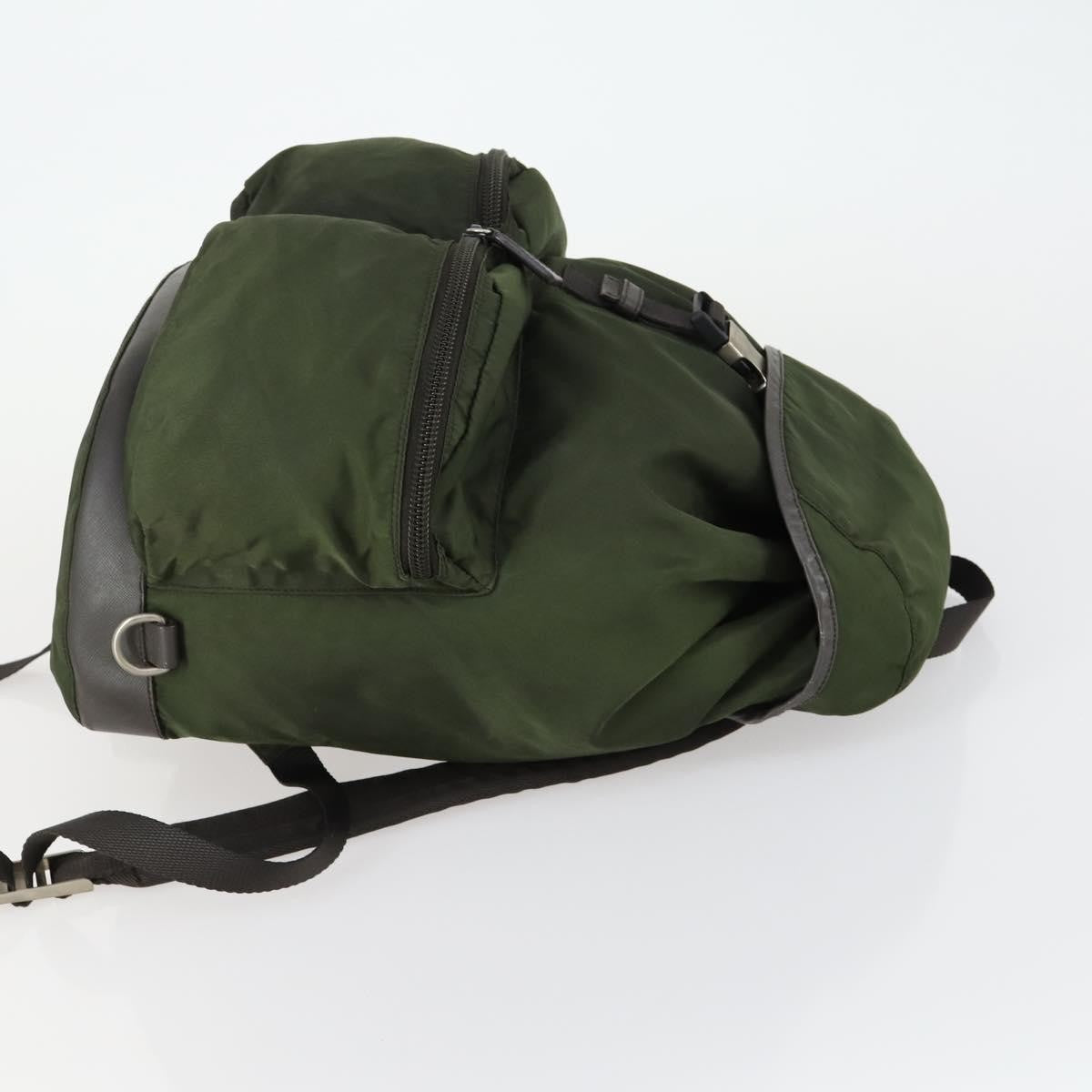 Prada Double Front Pocket Backpack Tessuto, KHAKI, NYLON, Backpack