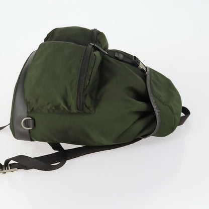Prada Double Front Pocket Backpack Tessuto, KHAKI, NYLON, Backpack