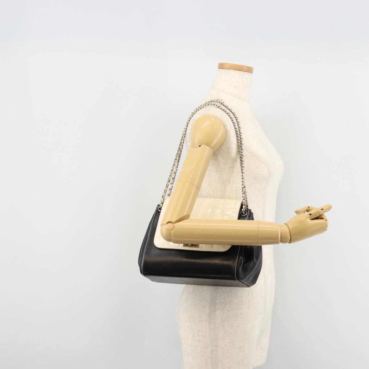 Chanel Chocolate Bar Accordion Reissue Flap Bag Quilted Lambskin, Black, Leather, Handbag
