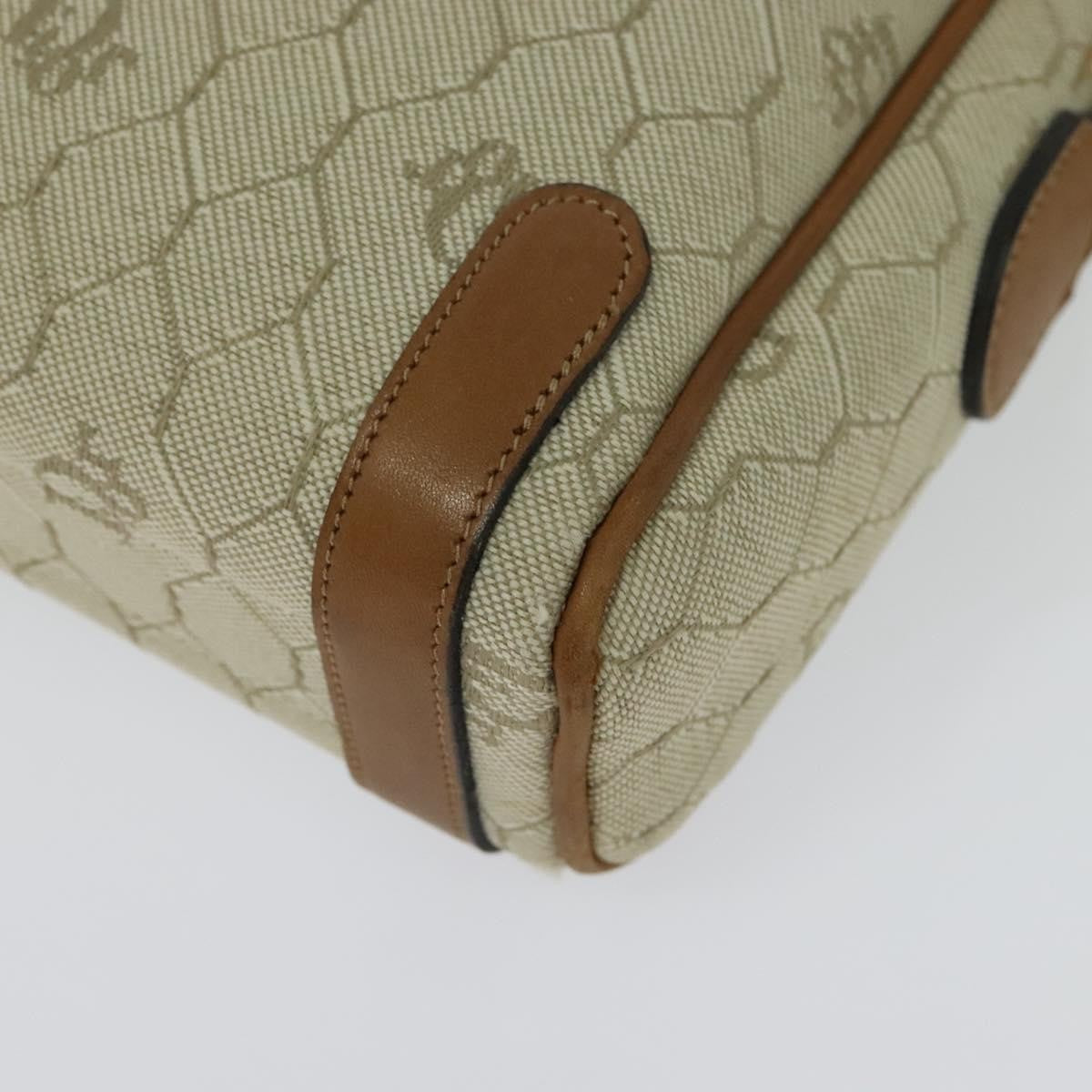 Christian Dior Vintage Honeycomb Shoulder Bag Canvas, BEIGE, CANVAS, Shoulder bag