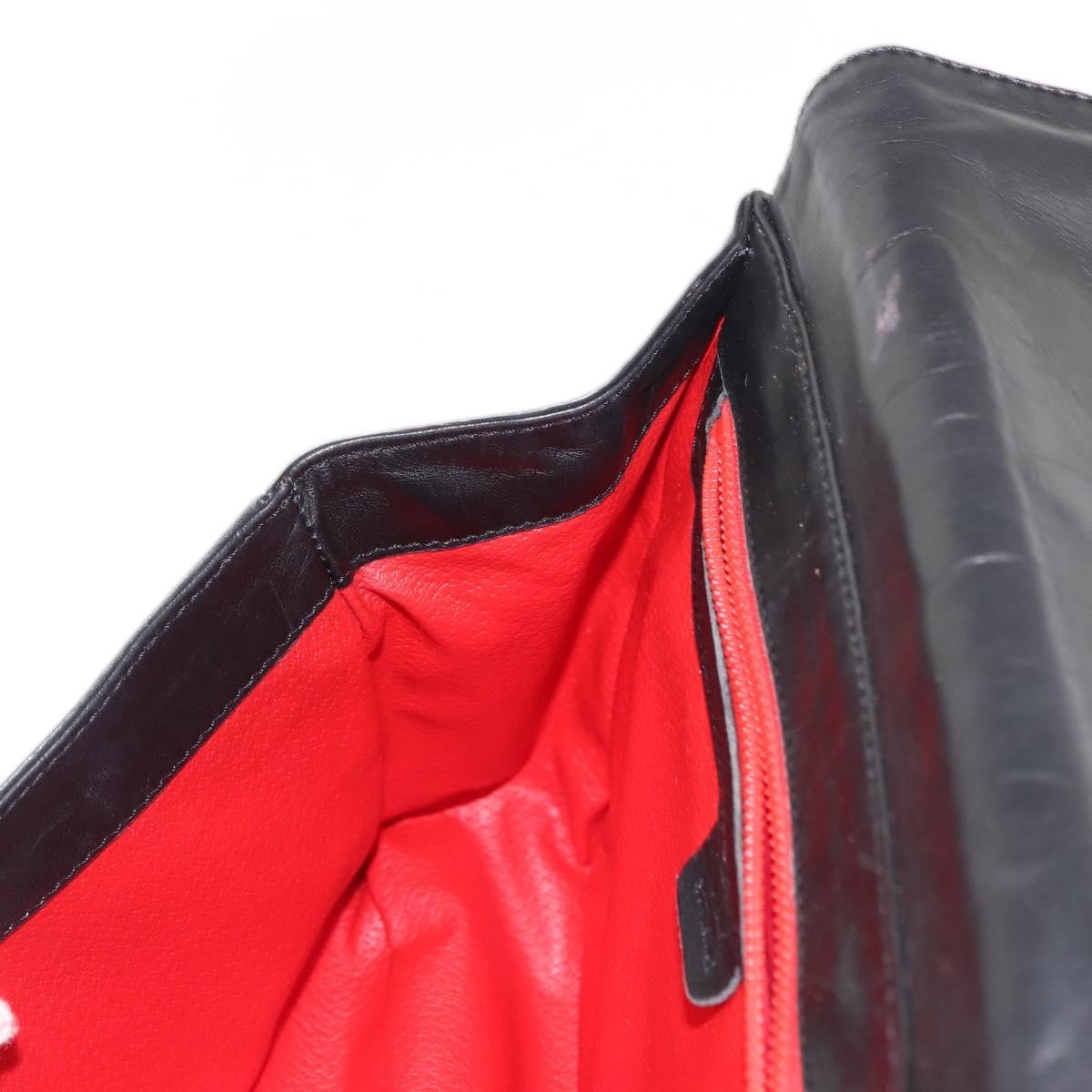 Celine Circle logo Leather, BLACK, LEATHER, Shoulder bag