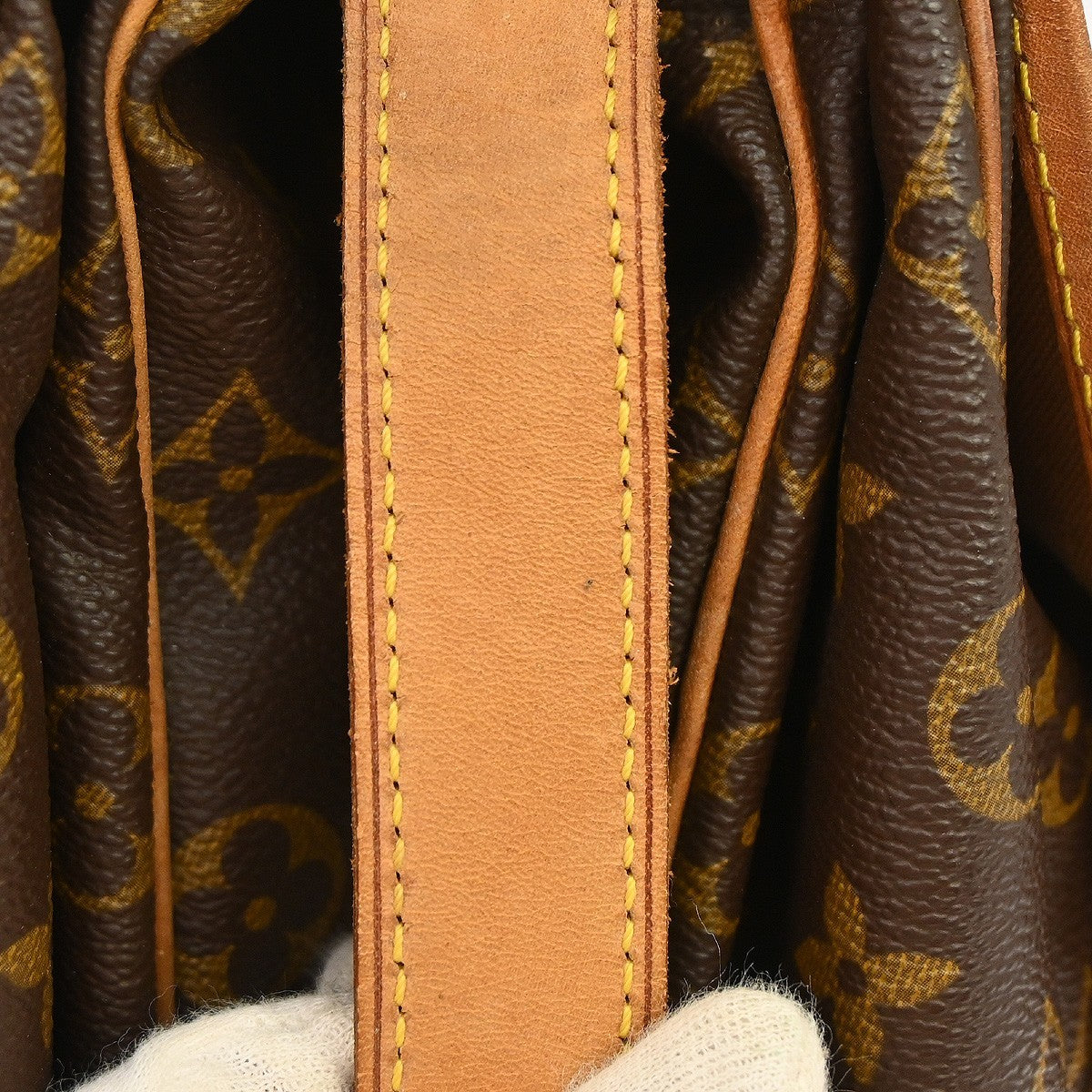 Louis Vuitton Saumur Handbag Monogram Canvas, Brown, Canvas, Shoulder Bag