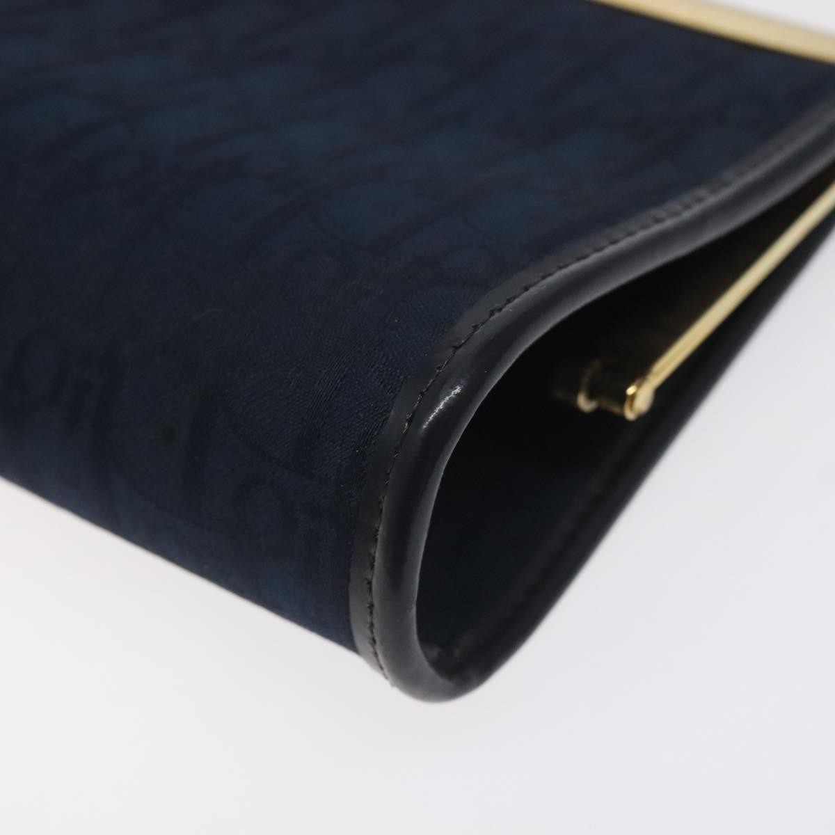 Christian Dior Vintage Trotter Pouch Canvas, NAVY, CANVAS, Clutche & pouche