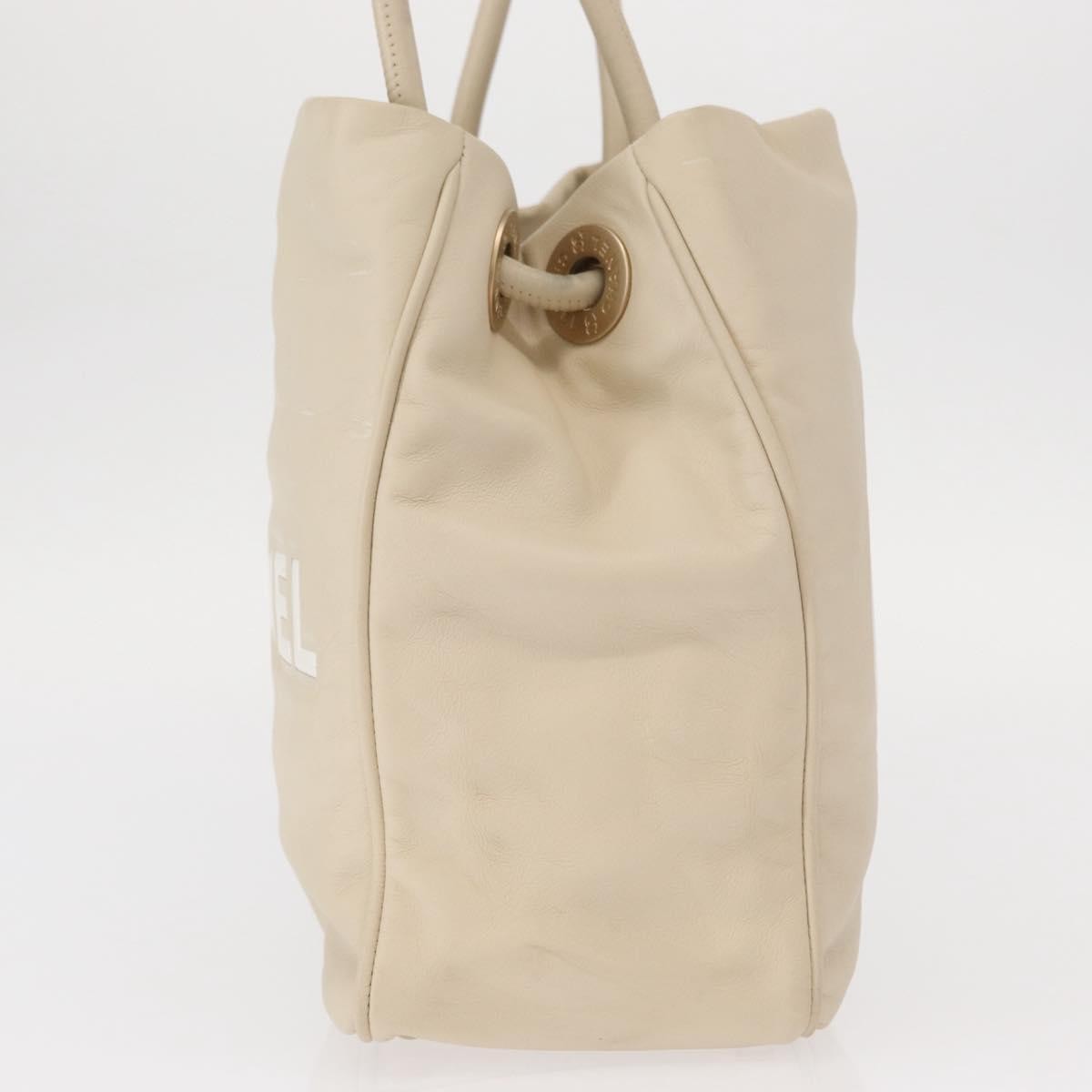 Chanel Camellia Tote Leather, BEIGE, LEATHER, Tote bag
