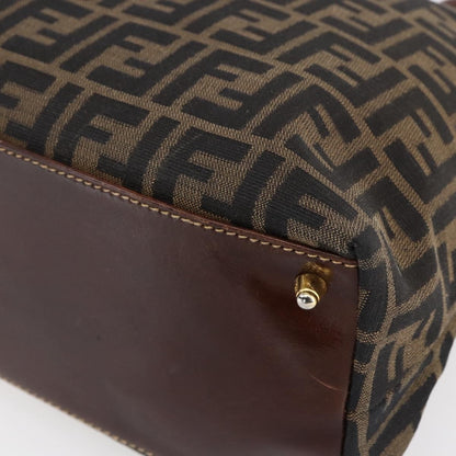 Fendi Vintage Convertible Satchel Zucca Canvas, BROWN, CANVAS, Handbag
