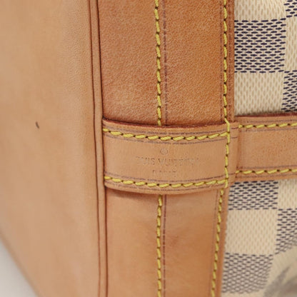 Louis Vuitton Noe Handbag Damier, WHITE, CANVAS, Shoulder bag