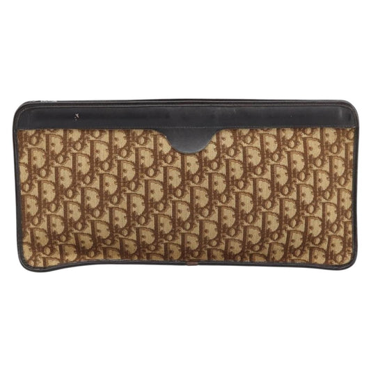 Christian Dior Vintage Trotter Pouch Canvas, BROWN, CANVAS, Clutche & pouche